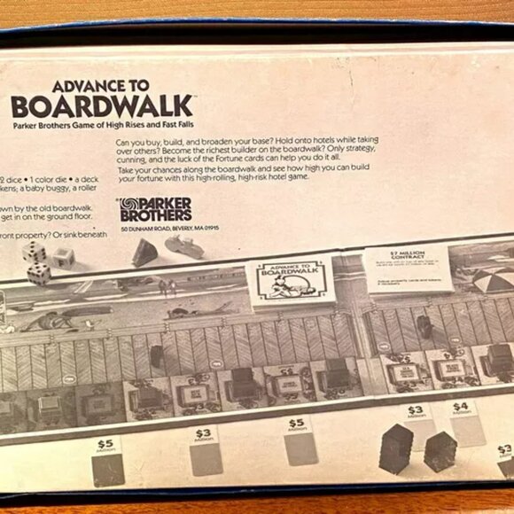 Advance To Boardwalk Game Set Complete Parker Brothers - Picture 7 of 7